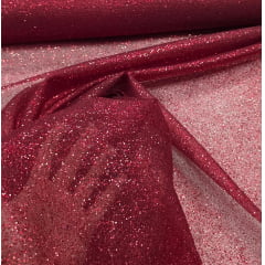 Organza com Glitter Marsala COM SUJEIRA - Comprimento 2 m x Largura 1,50 m