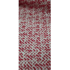 Tweed Pesado Marrocos com Fio Metálico Vermelho - Comprimento 0,50 cm x Largura 1,50 m