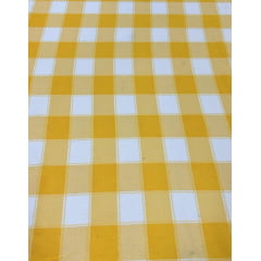 Oxford Fio Tinto Xadrez Piquenique Amarelo COM MANCHA - Comprimento 0,65 cm x Largura 1,47 m
