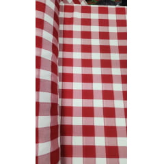 Oxford Fio Tinto Xadrez Flechas Vermelho COM FUROS - Comprimento 1,30 m x Largura 1,47 m