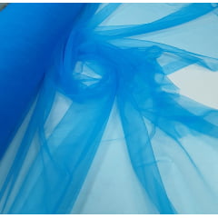 Tule 2º Pele Iluzione Azul Turquesa - Comprimento 5,80 mx Largura 1,40 m