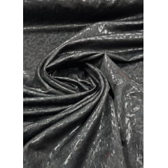 Jacquard Metálico Adamascado Preto - Comprimento 1,40 m x Largura 1,55