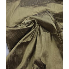 Shantung de seda pura Indiana dourada  - Comprimento 0,70 cm x Largura 1,35 m