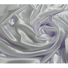 Cetim Charmeusse Liso Branco COM corte torto - Comprimento 0,90 cm x Largura 1,47 m 