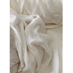 Veludo Tipo Alemão Light Off White  COM MANCHA - Comprimento 2,50 m x Largura 1,40 m  