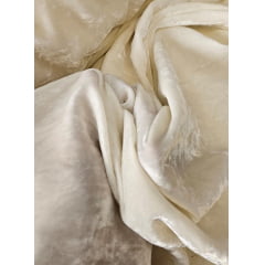 Veludo Tipo Alemão Light Off White COM MANCHA - Comprimento 2,50 m x Largura 1,40 m