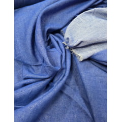 Tricoline Denim Lisa Azul Royal  COM SUJEITA/FALHA - Comprimento 1,30 m x Largura 1,40 m
