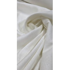 Viscose Pesada com Algodão Off White ( Efeito Linho ) COM SUJEIRA - Comprimento 1,30 m x Largura 1,45 m