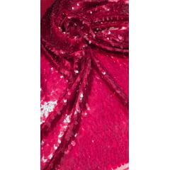Paetê Bordado Festa Vermelho Cereja COM RASGO - Comprimento 1 m x Largura 1,40 m Paetê Bordado Festa Vermelho Cereja COM RASGO - Comprimento 1 m x Largura 1,40 m