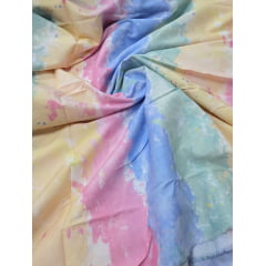 Microfibra com elastano tie dye colorido- Comprimento 4 m x Largura 1,45 m Microfibra com elastano tie dye colorido- Comprimento 4 m x Largura 1,45 m