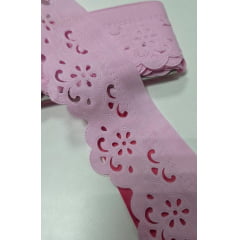 Bordado Inglês Modelo 2018/06 6cm Rosa Bebê - Peça 5m Bordado Inglês Modelo 2018/06 6cm Rosa Bebê - Peça 5m