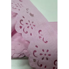 Bordado Inglês Modelo 2018/06 6cm Rosa Bebê - Peça 5m