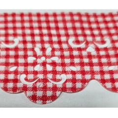 Bordado Inglês Modelo 2018-X/02 6cm Xadrez Vermelho - Peça 5m