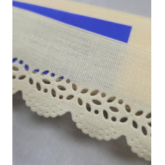 Bordado Inglês Modelo 2021/02 3,7cm Creme - Peça 10m