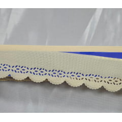 Bordado Inglês Modelo 2021/02 3,7cm Creme - Peça 10m