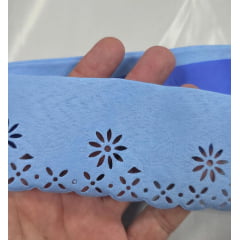 Bordado Inglês Modelo 2030/04 6cm Azul Celeste - Peça 10m