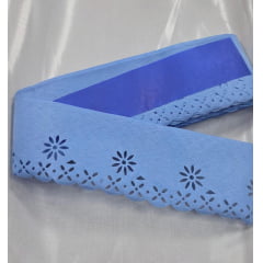 Bordado Inglês Modelo 2030/04 6cm Azul Celeste - Peça 10m