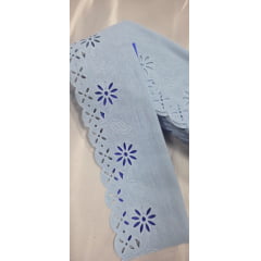 Bordado Inglês Modelo 2030/03 6cm Azul Claro - Peça 10m