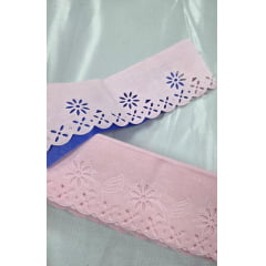 Bordado Inglês Modelo 2030/06 6cm Rosa Bebê - Peça 10m