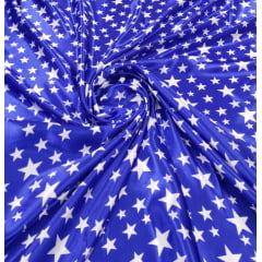 Cetim Azul Estrela Branca (M. MARAVILHA) Desenho 2