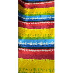 Cetim Estampado Arco-íris Tie Dye