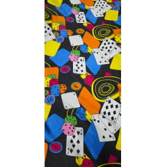 Cetim Estampado Cassinos Coloridos