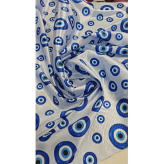 Cetim Estampado Digital Olho Grego