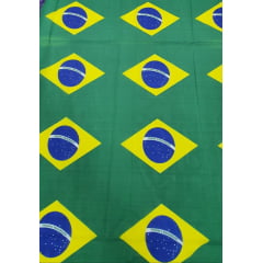 Chitão Estampado Bandeira do Brasil - 2,4m Largura