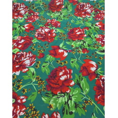 Chitão Estampado Fundo Verde 144C