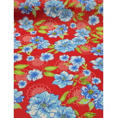 Chitão Estampado Fundo Vermelho com Mandalas