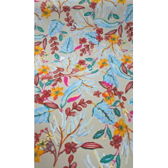 Crepe Duna Digital Flores Coloridas 132A