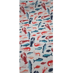 Crepe Duna Digital Fundo do Mar Creme