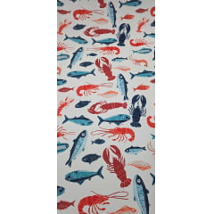 Crepe Duna Digital Fundo do Mar Creme