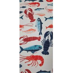 Crepe Duna Digital Fundo do Mar Creme