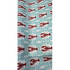 Crepe Duna Digital Lagostas com Arabescos