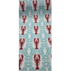 Crepe Duna Digital Lagostas com Arabescos