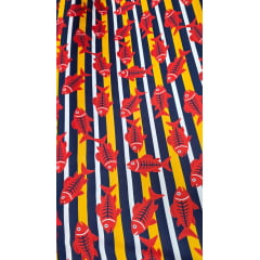 Crepe Duna Digital Peixes Listrados