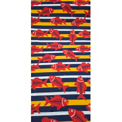 Crepe Duna Digital Peixes Listrados