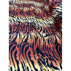 Crepe Haya Estampado Animal Print Tigre