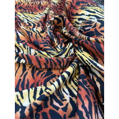 Crepe Haya Estampado Animal Print Tigre