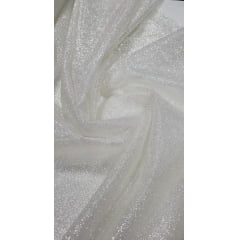 Crinol Libanês Off White com Glitter