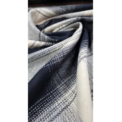 Flanela Sarjada Pesada Preto e Branco  Renaux 100% Algodão