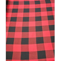 Flanela Xadrez Vermelho com Preto Maior