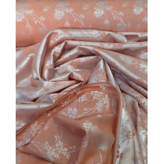Cetim Jacquard Pudong Pessego Cetim Jacquard Pudong Pessego