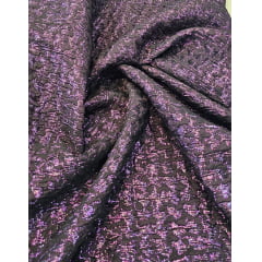 Jacquard Adamascado com Lurex Roxo