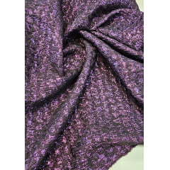 Jacquard Adamascado com Lurex Roxo