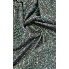 Jacquard Adamascado com Lurex Verde Floresta