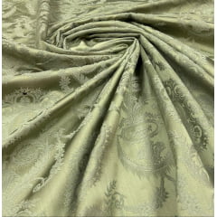 Jacquard Gobelem de Viscose Verde Oliva