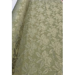Jacquard Gobelem de Viscose Verde Oliva Floral 02
