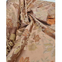 Jacquard Gobelem  Dupla Face Calux  Floral Cobre